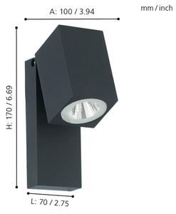 Eglo 96286 - LED Екстериорна Стенна лампа SAKEDA LED/5W/230V IP44