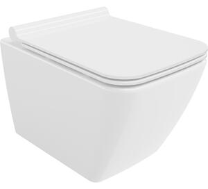 Mexen Vega тоалетна чиния Rimless с бавен капак slim, duroplast, бяла гланц - 30654000