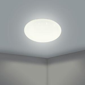 EGLO connect Таванна лампа Totari-Z, Ø38cm, 19W, кристален ефект, Затъмняване, Бял, Дневна/трапезария, Пластмаса, Модерен