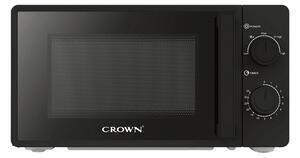 Микровълнова фурна Crown CDMO-2065B, механично управление, 700W, 20 л. обем, 5 степени на мощност, черна