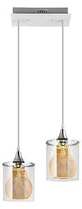 LED Пендел 2xLED/5W/230V бял/прозрачен