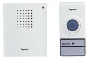 Звънец Legrand 094250, безжичен, 32 мелодии на звънене, обхват до 50m, черен