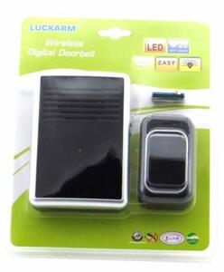 Звънец Luckarm A3903, безжичен, влагоустойчив, 150 м., черен