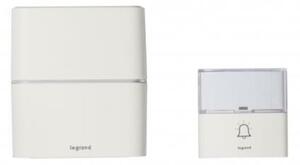 Звънец Legrand 094270, безжичен, 30 мелодии на звънене, обхват до 200m, бял