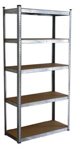 Стелаж Carmen CR-1023, 5 бр. рафтове, 180 cm височина, 90 cm ширина, до 100 kg товаропоносимост на един рафт, метален, цинк