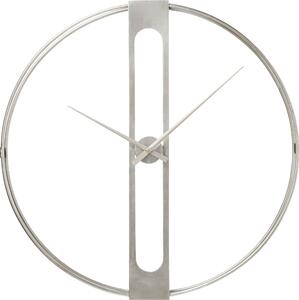Стенен часовник Clip Silver Ø60см