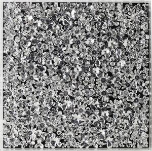 Стенна декорация Silver Flower 100x100см
