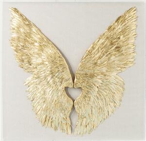 Стенна декорация Wings Gold 120x120cm