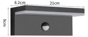 Brilagi-LED Външно стенно осветително тяло с сензор TESSI LED/10W/230V черно IP54