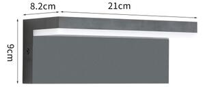 Brilagi - LED външно стенно осветително тяло TESSI LED/10W/230V антрацит IP54