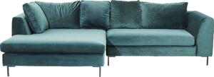 Ъглов Диван Gianni Velvet Dark Green Left Black
