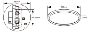 Top Light-LED таванно осветително тяло REVIT със сензор, 9/12/18W, 230V, 3000/4000/6500K, Ø23 см