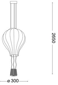 Ideal Lux - Пендел DREAM BIG 1xE27/42W/230V Ø 30 см