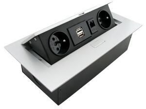 Модул с контакти 2x230V/2xUSB/1xRJ45