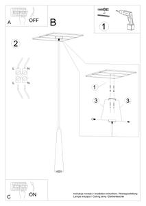 Sollux SL.1100 - Висяща лампа на кабел SULA 1xGU10/10W/230V Ø 8 см бежова