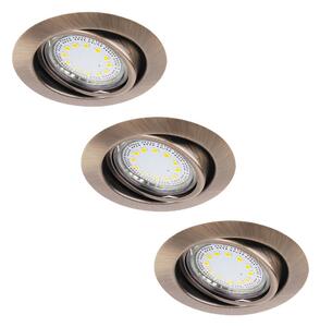 Rabalux 1051 - К-кт 3xLED Лампа за вграждане LITE 3xGU10-LED/3W/230V