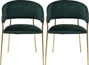 Стол с подлакътници Belle Green (2/Set)