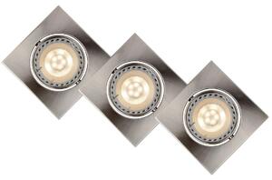 Lucide 11002/15/12 - К-кт 3x LED лампа за окачен таван FOCUS 1xGU10/5W/230V хром