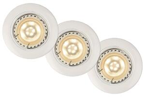 Lucide 11001/15/31 - К-кт 3x LED лампа за окачен таван FOCUS 1xGU10/5W/230V бял