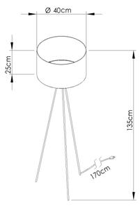 Sollux SL.1856 - Подова лампа NEVIA 1xE27/15W/230V червена