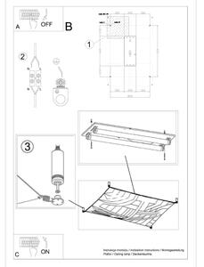 Sollux SL.0737 - LED плафон LUNA 2xG13/8,5W/230V 80x105 cm бял