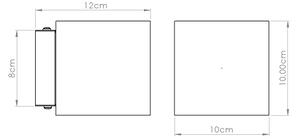 Sollux SL.1843 - Стенно точково осветително тяло QUAD 1xG9/8W/230V бетон/зелено
