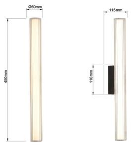 LED огледално осветление за баня LINEA LED/8W/230V 3000/4000/6000K IP44 45 см черно