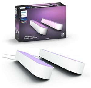 Philips - К-кт 2бр. LED RGB Димируема настолна лампа Hue PLAY DPACK WACA 6W/230V бяла