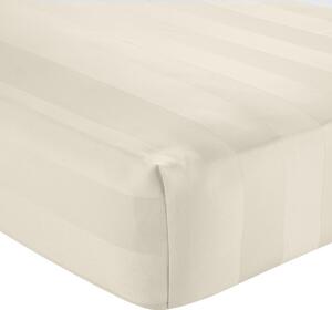 Кремав еластичен сатенен чаршаф 90x190 cm So Soft Satin Stripe – Catherine Lansfield