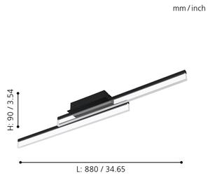 Eglo 780433 - LED Плафон за баня YANGUAS 2xLED/11W/230V 3000K IP44