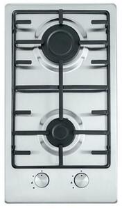 Газов плот за вграждане Finlux FX 320SIX, 3000 W, Две газови дюзи, 500 C, Решетка от чугун, Инокс