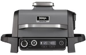 Електрическа скара опушвач Ninja OG701EU, 2400W, До 260C, Вътрепно аминово керамично покритие, Woodfire, Сив