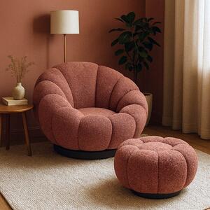 Фотьойл с табуретка за крака Nester boucle Nester poucle Mar putred 98x97x69 cm