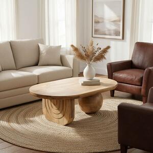Масичка за кафе Kane boho Natural 110x72x38 cm