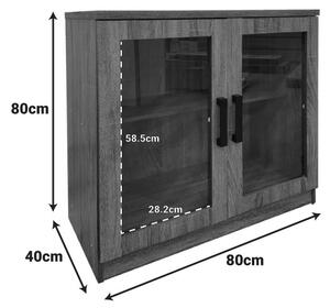 Шкаф за обувки витрина Sapato Натурален 80x40x80 см