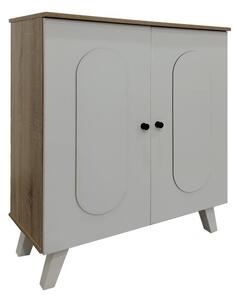 Шкаф за обувки Cathi Бял 80x34x95 см