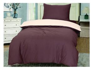 Кафяво/кремаво единично памучно спално бельо 140x200 cm Lorenzo – Cotton House