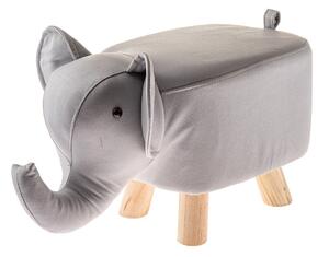 Светлосива детска табуретка Elephant – Dakls