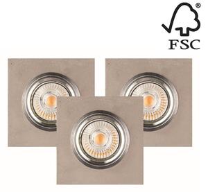 Spot-Light 2515336 - К-кт 3x LED Лампа за окачен таван VITAR 1xGU10/5W/230V бетон