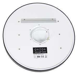 Огледало за баня черно 50 см с LED 3-степенно димиране с докосване кръгло - Miral