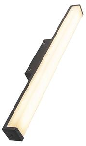 Модерна стенна лампа за баня черна 62 см IP44 - Cascada