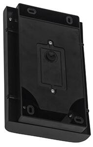Стенна лампа черна с LED IP44 с датчик за движение - Khuvan