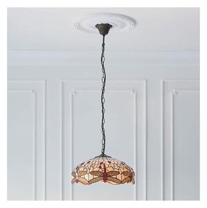 Endon 70824 - Полилей на верига Tiffany DRAGONFLY 3xE27/60W/230V Ø 41 см