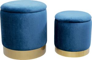 Табуретка Cherry Storage Blue Brass (2/Set)