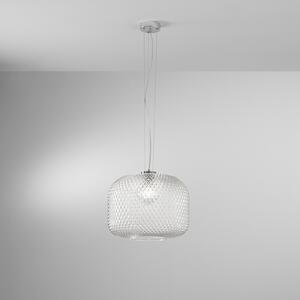 Luce Ambiente Design Висяща лампа „Ашфорд“, прозрачна, Ø 40 см, стъкло, Затъмняване, Прозрачен, Дневна/трапезария, Стъкло
