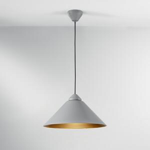 Luce Ambiente Design Висяща лампа Big Bang, сиво-златиста, Ø 49 см, метал, Затъмняване, Сив, Дневна/трапезария, Метал, Модерен