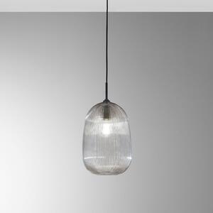 Luce Ambiente Design Висяща лампа DUKE, сива, Ø 21 см, стъкло, Затъмняване, Сив, Дневна/трапезария, Стъкло