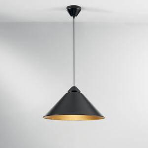 Luce Ambiente Design Висяща лампа Big Bang, черно/златисто, Ø 49 см, метал, Затъмняване, Черен, Дневна/трапезария, Метал, Модерен