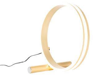 Дизайнерска настолна лампа месинг с LED 3-степенна димируема - Navara