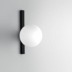 Luce Ambiente Design Стенна лампа Enoire, височина 28 см, черна, метал/стъкло, с 1 лампа, Затъмняване, Черен, Дневна/трапезария, Метал, Модерен